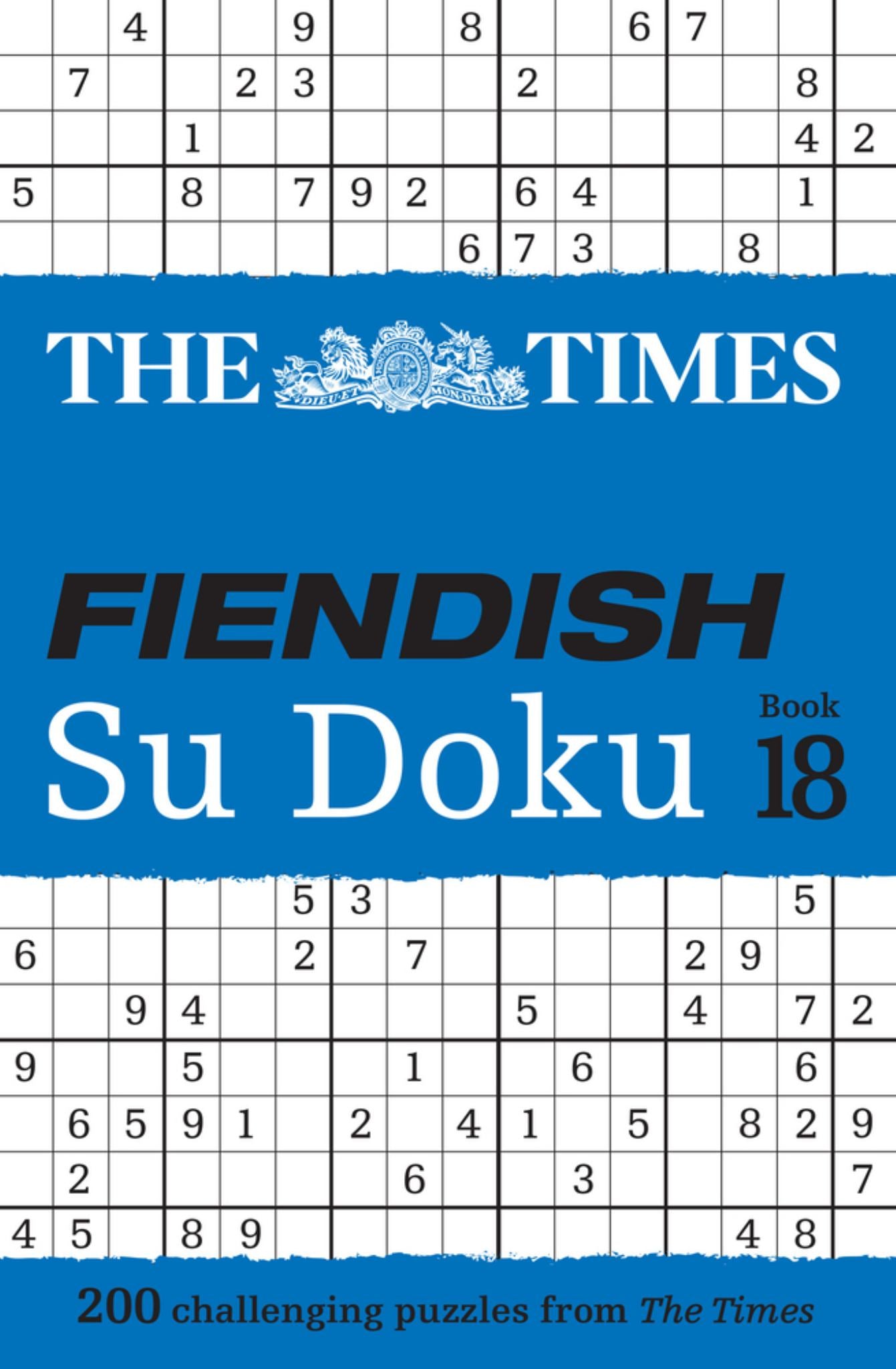 The Times Fiendish Su Doku Book 18 Cover Image