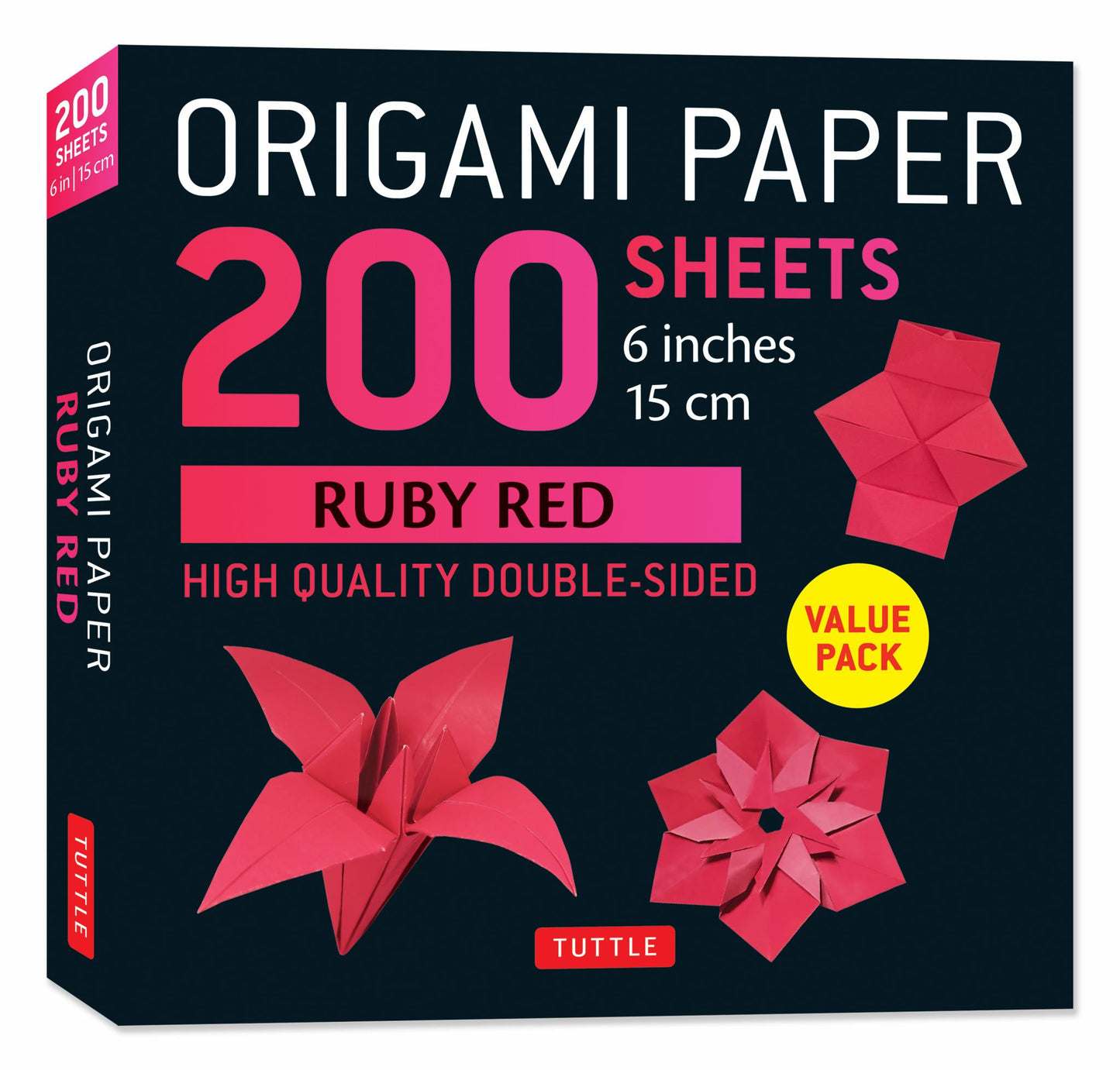 Origami Paper 200 Sheets Ruby Red 6" (15 Cm) Cover Image