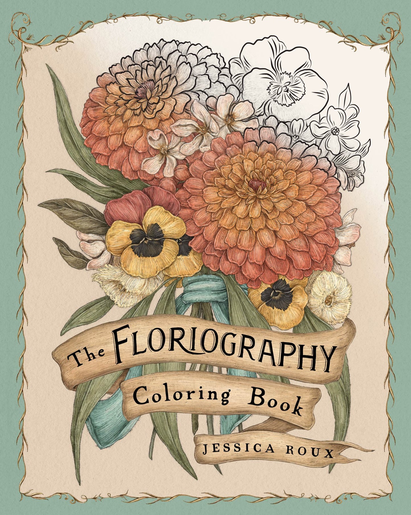 Floriography Coloring Book Cover Image