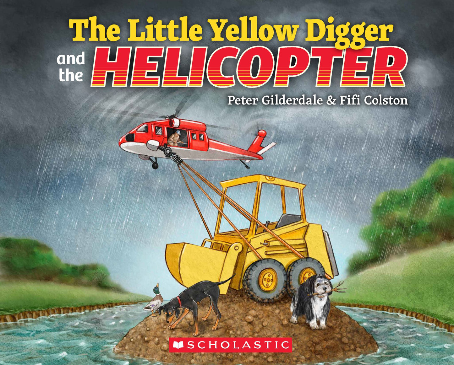 The Little Yellow Digger and the Helicopter Cover Image