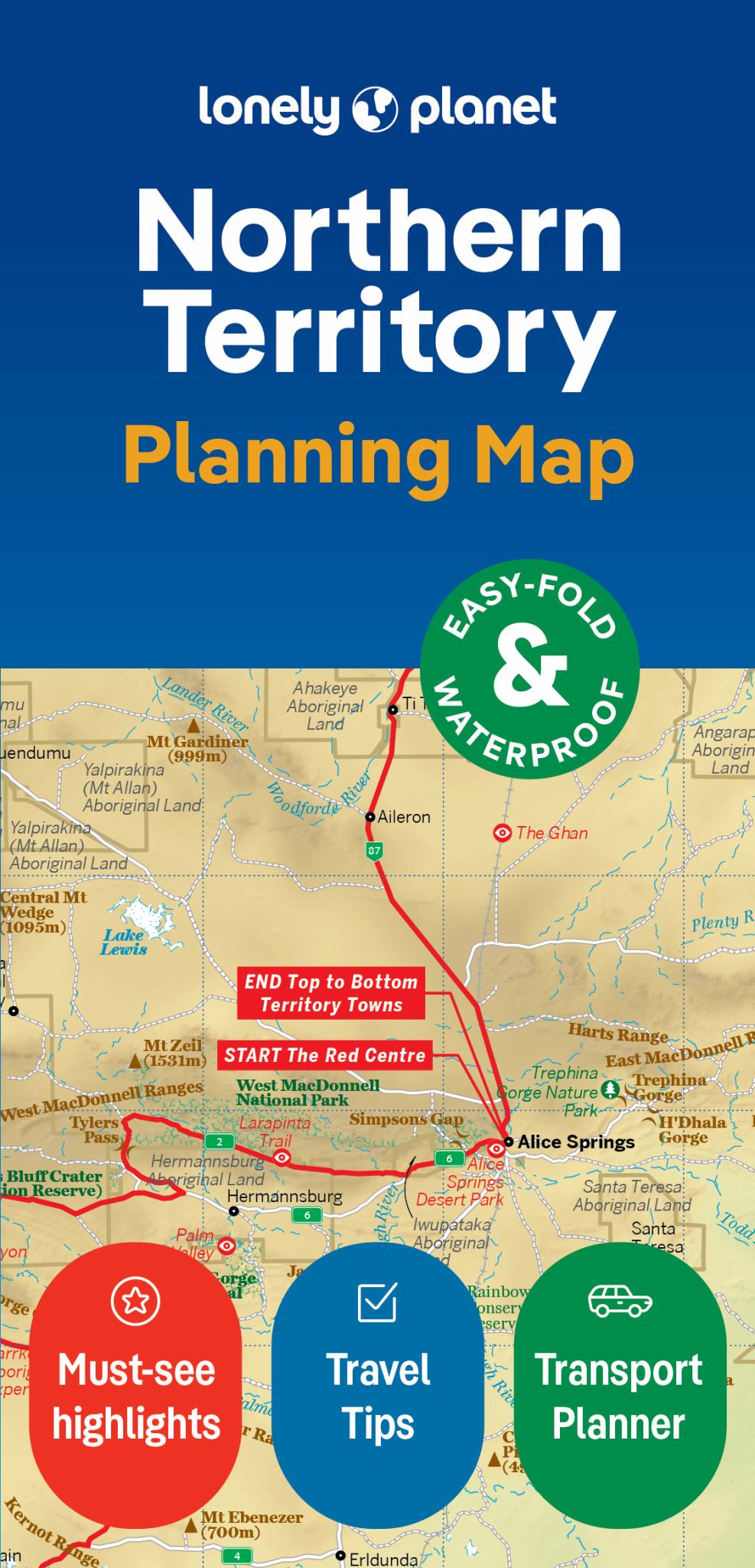 Lonely Planet Northern Territory Planning Map Cover Image