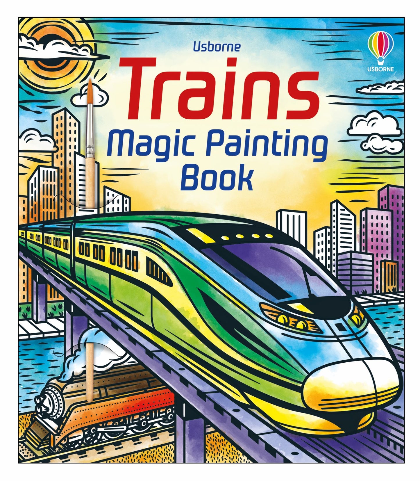 Trains Magic Painting Book Cover Image
