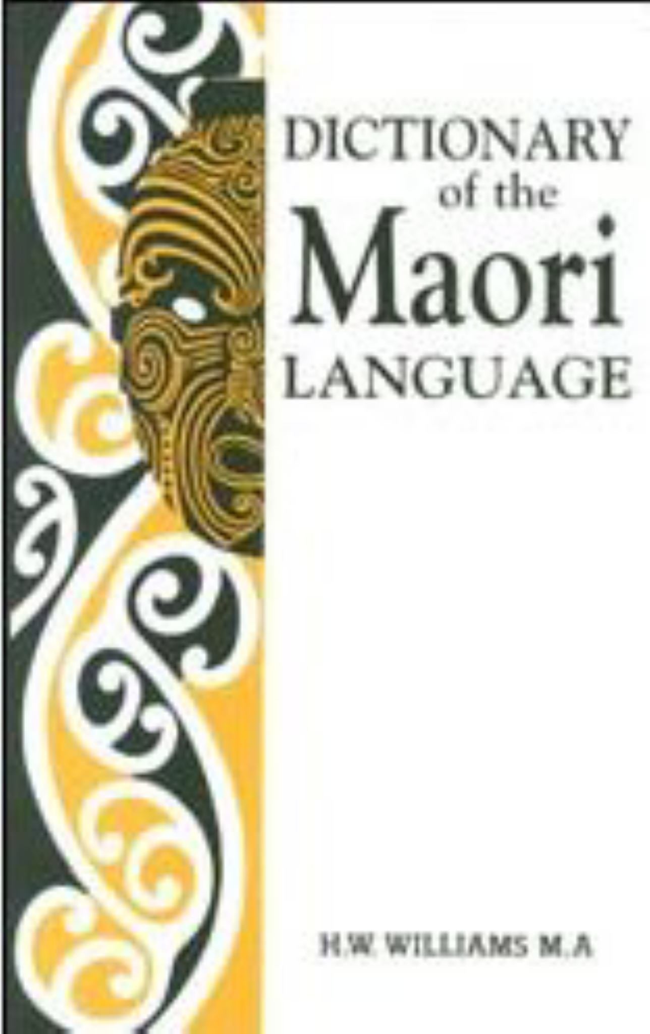 A Dictionary of Maori Language Cover Image