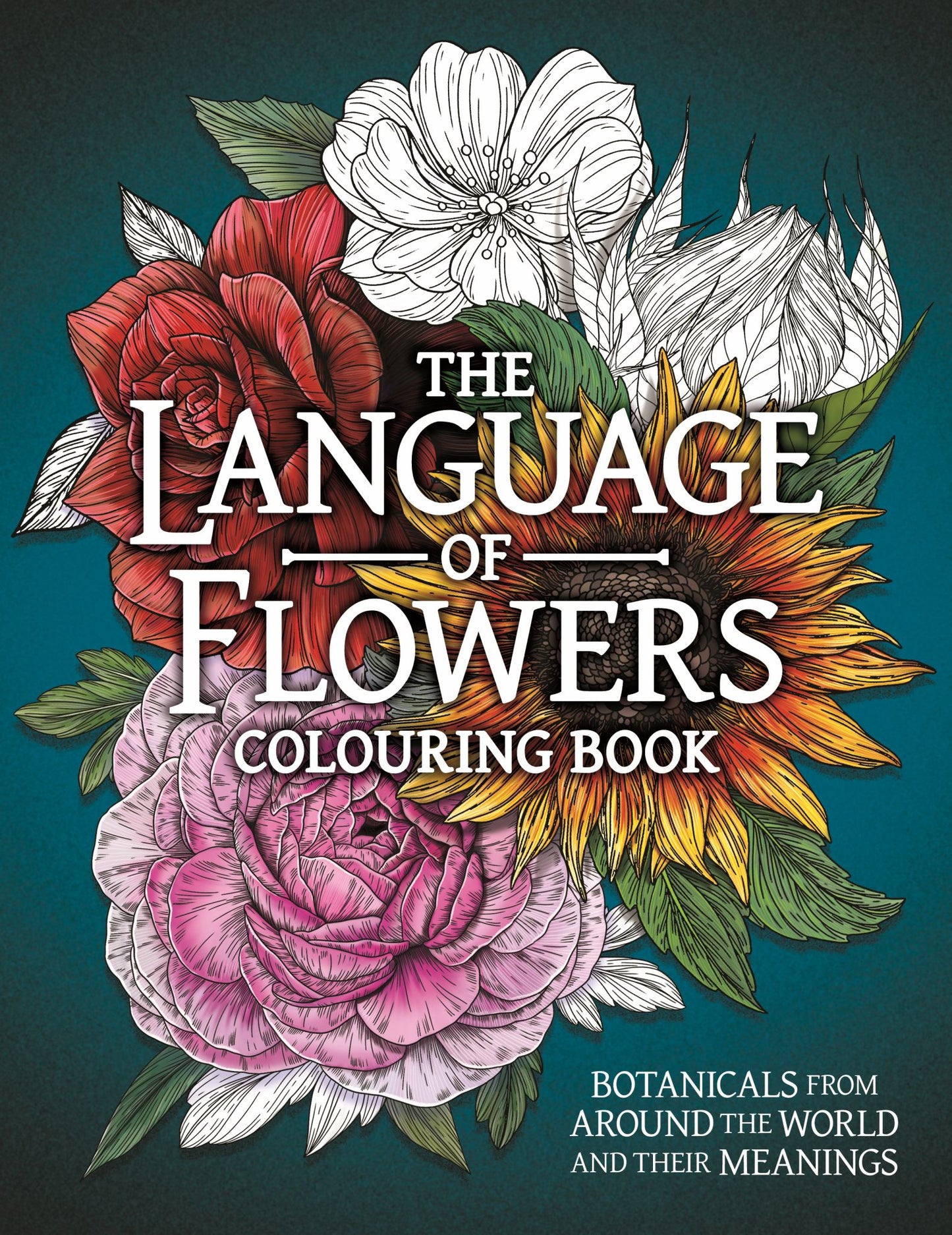 The Language of Flowers Colouring Book Cover Image