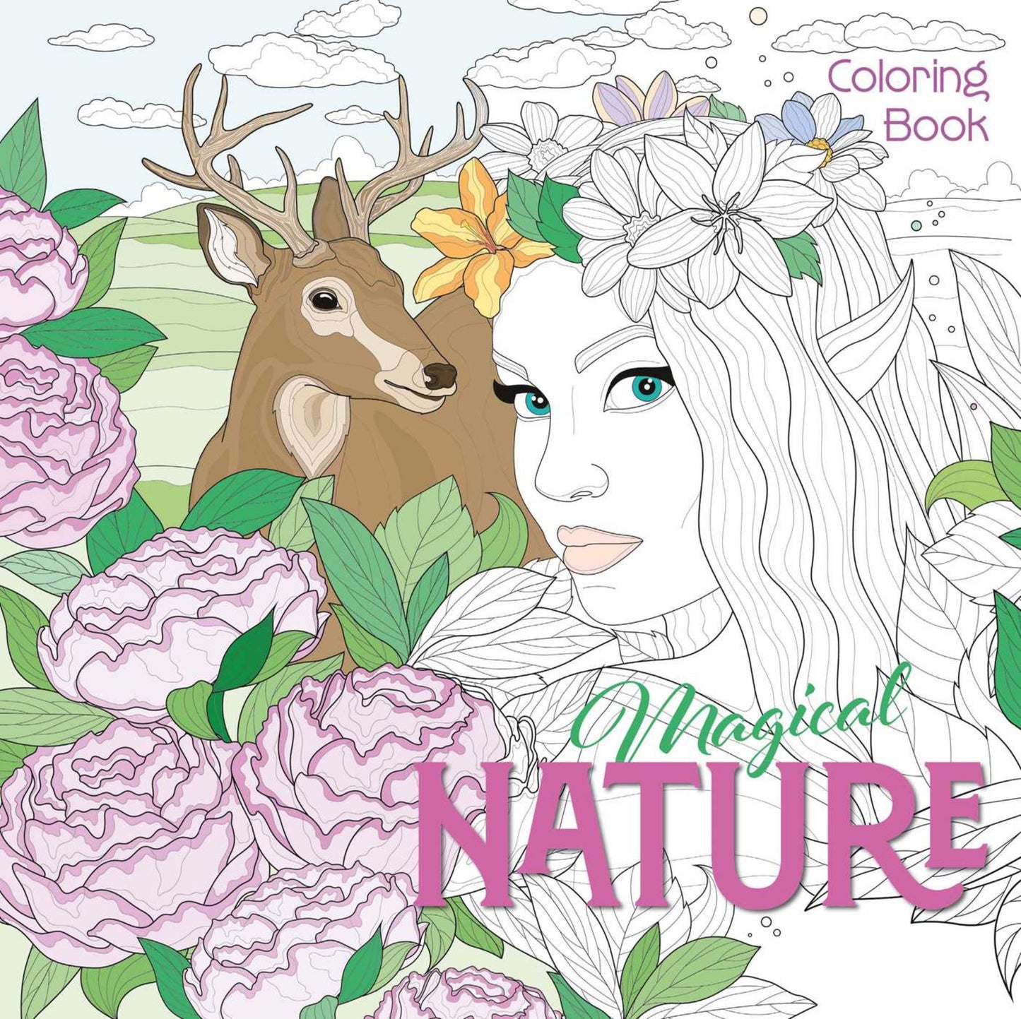 Magical Nature Coloring Book Cover Image