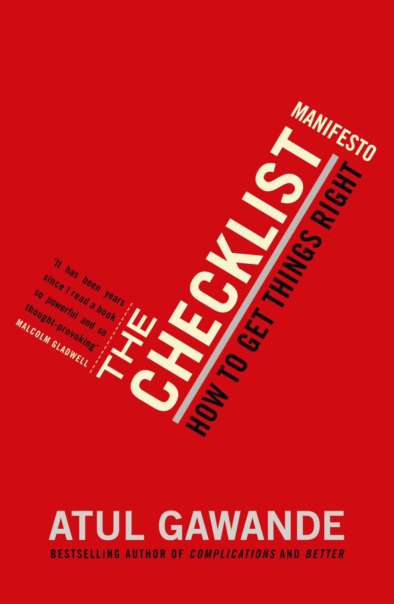 Checklist Manifesto : How to Get Things Right Cover Image