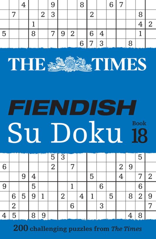 The Times Fiendish Su Doku Book 18 Cover Image
