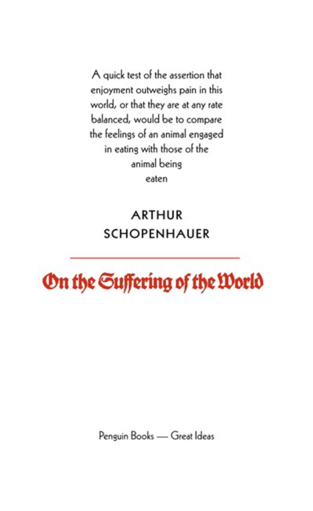 Great Ideas on the Suffering of the World Cover Image