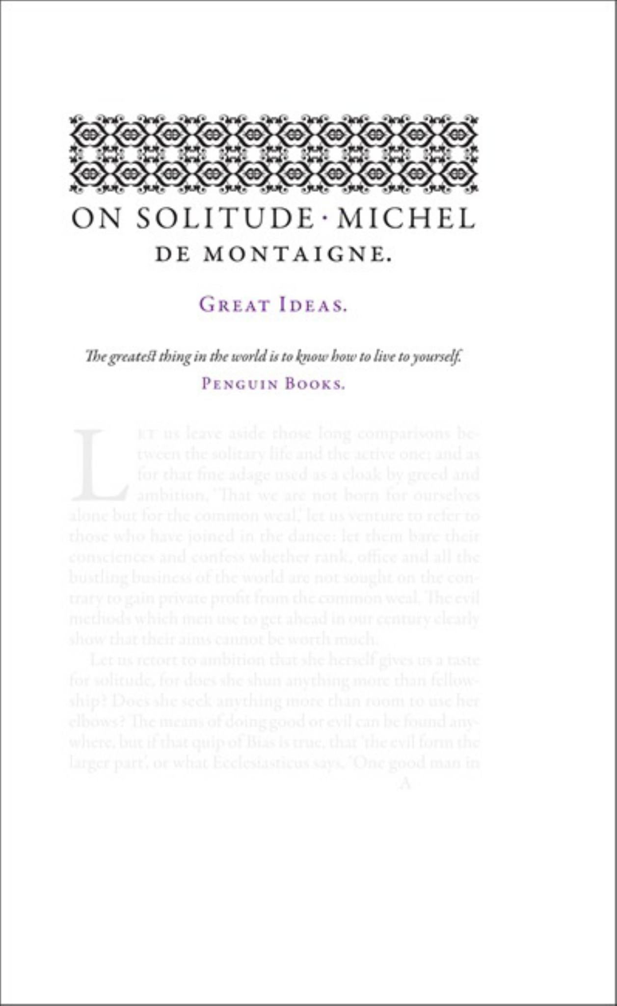 Great Ideas on Solitude Cover Image