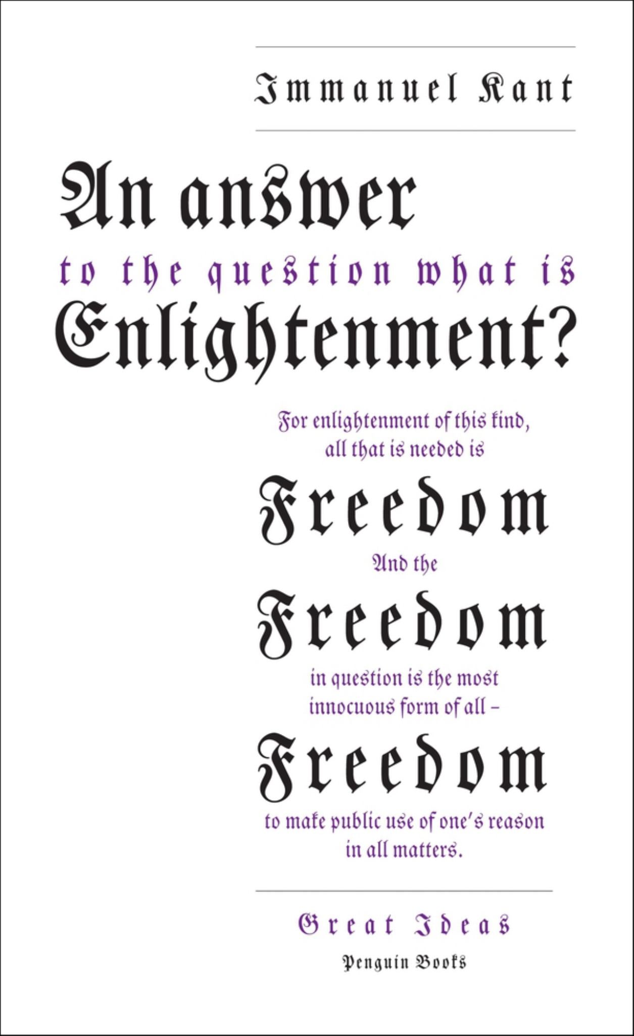 An Answer to the Question: 'What Is Enlightenment?' Cover Image