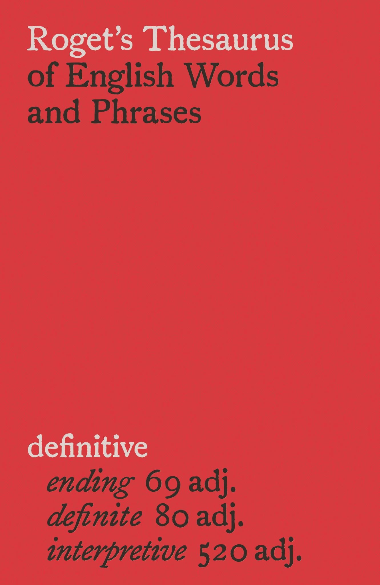 Roget's Thesaurus of English Words and Phrases Cover Image