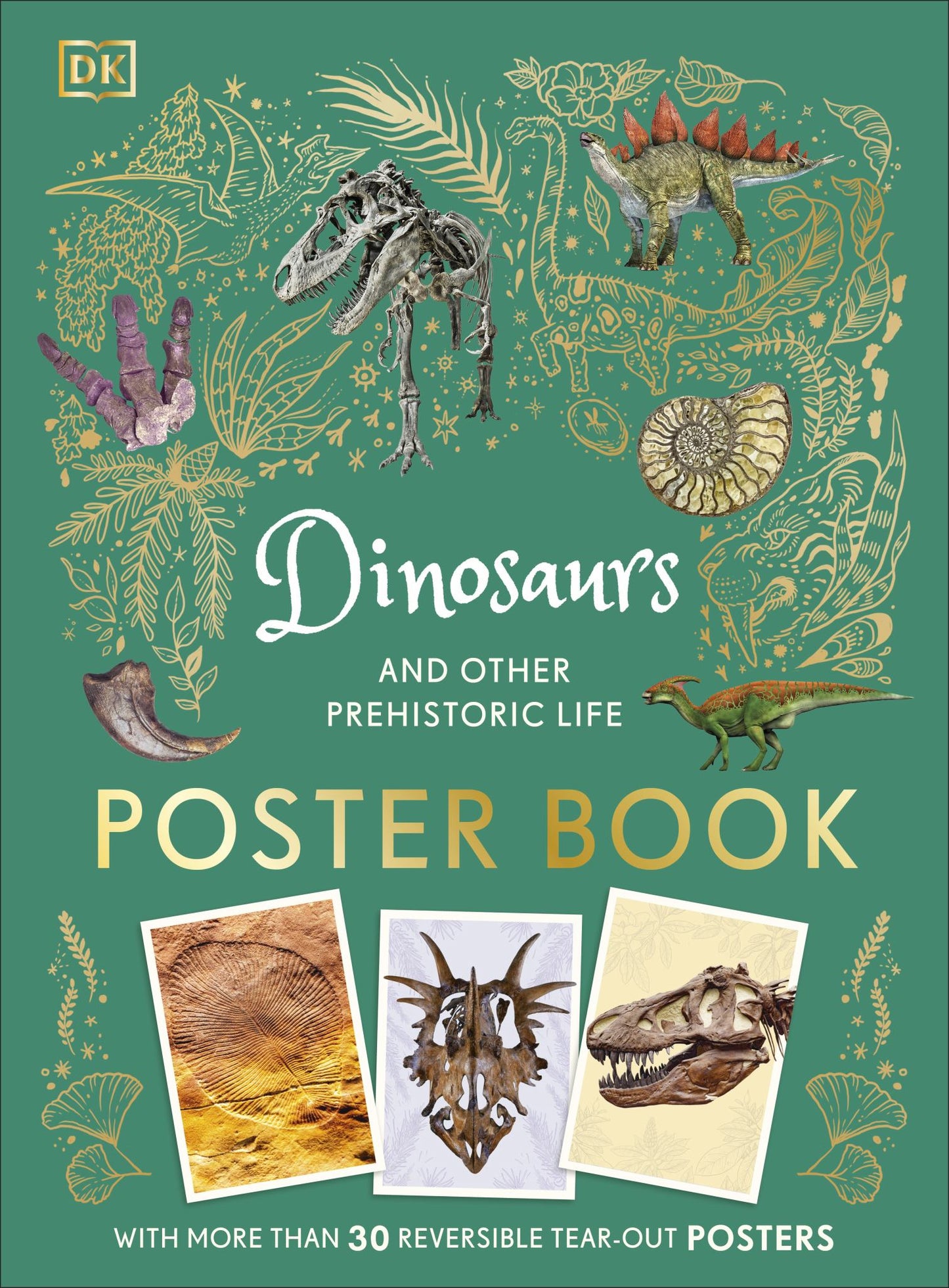 Dinosaurs and Other Prehistoric Life Poster Book Cover Image