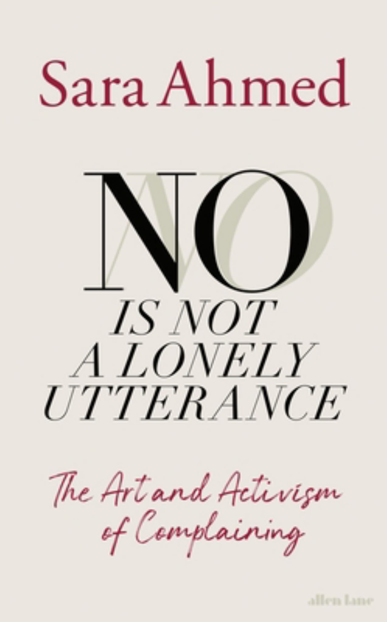 No Is Not a Lonely Utterance Cover Image