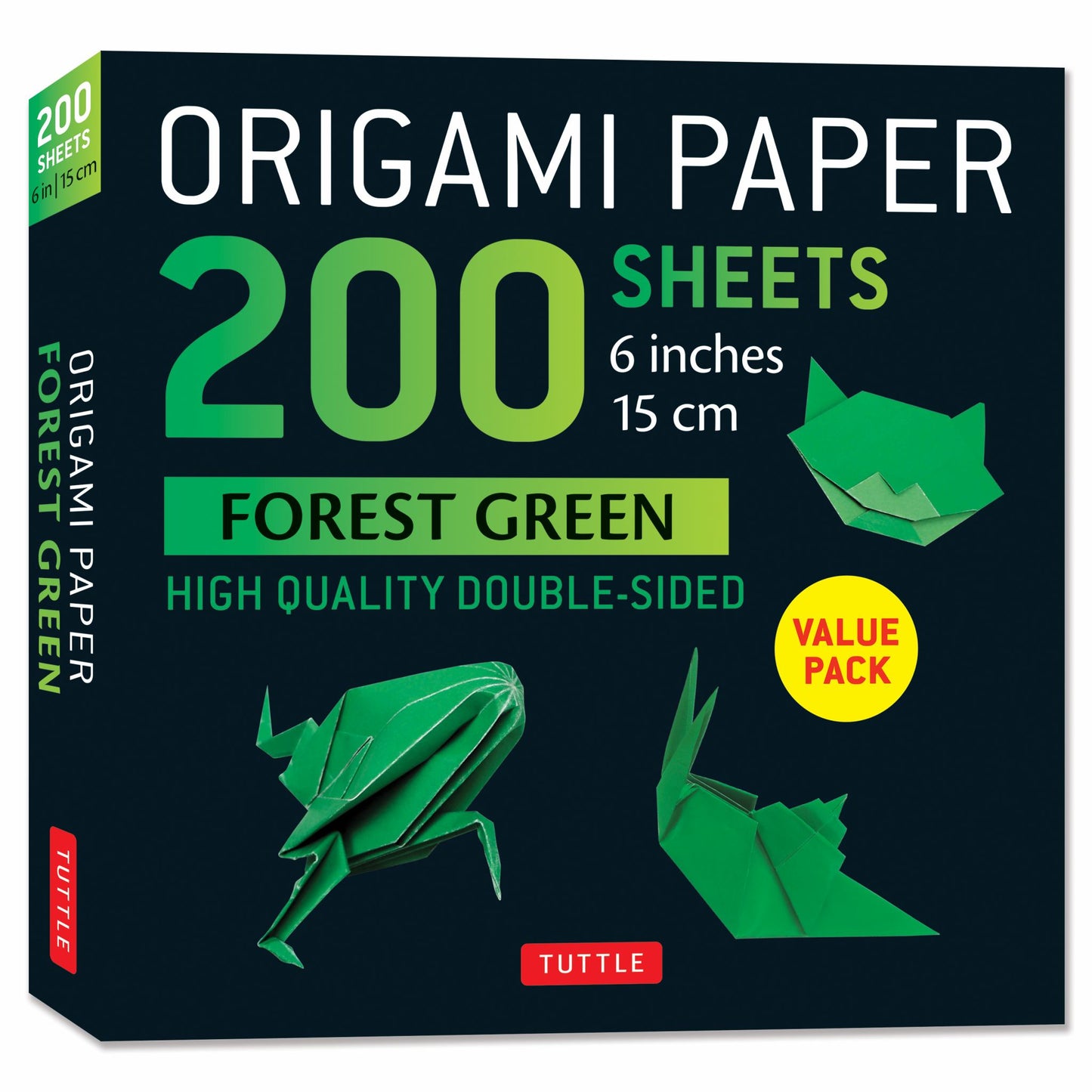 Origami Paper 200 Sheets Forest Green 6" (15 Cm) Cover Image