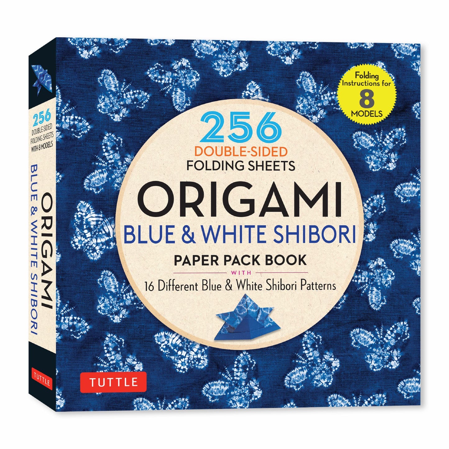 Origami Blue and White Shibori Paper Pack Book Cover Image