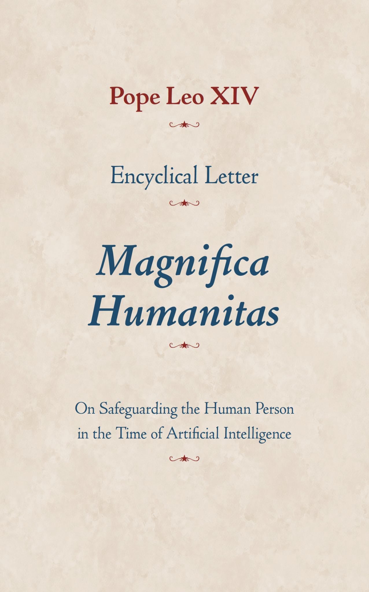 Encyclical Letter Magnifica Humanitas Cover Image