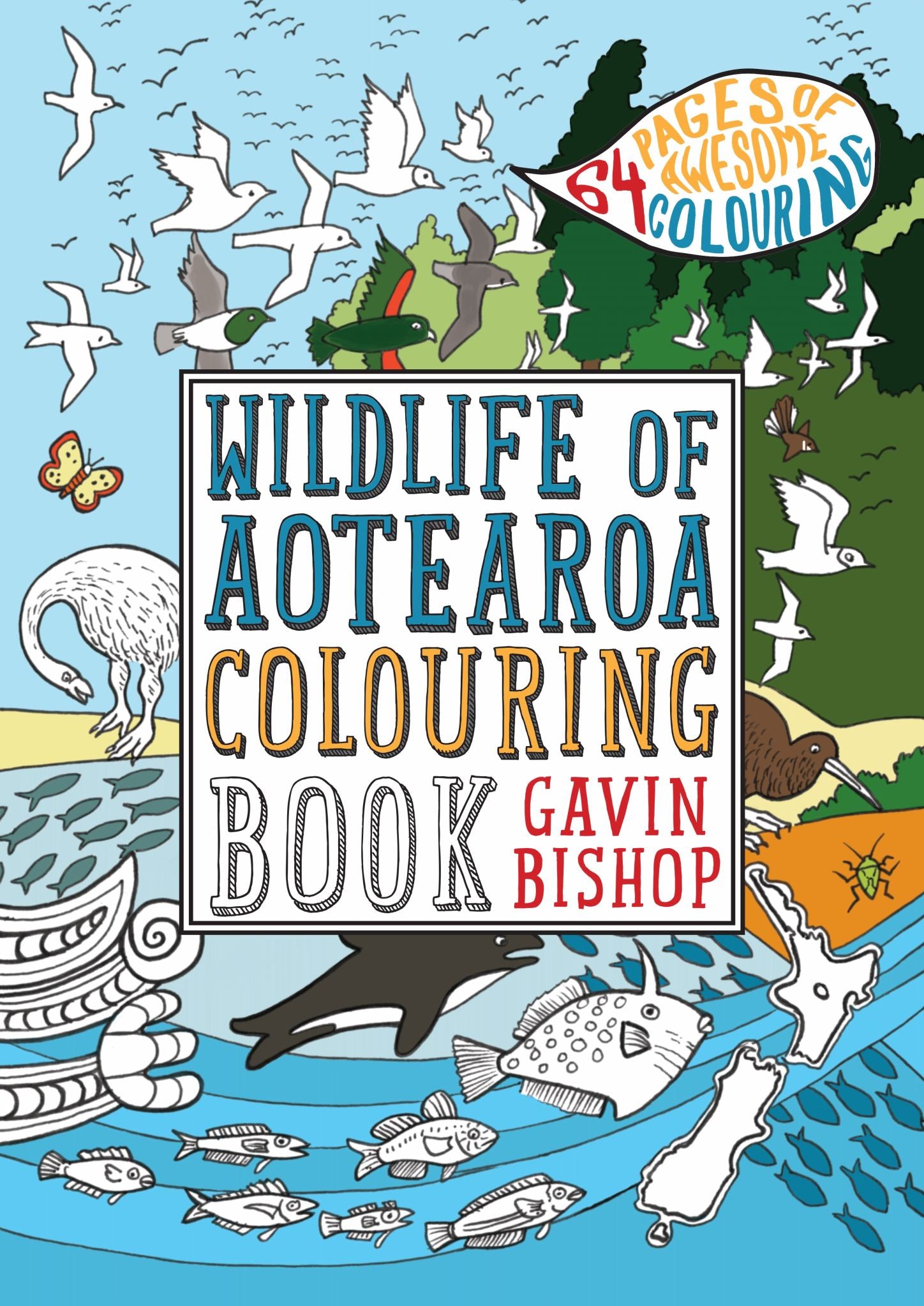 Wildlife of Aotearoa Colouring Book Cover Image