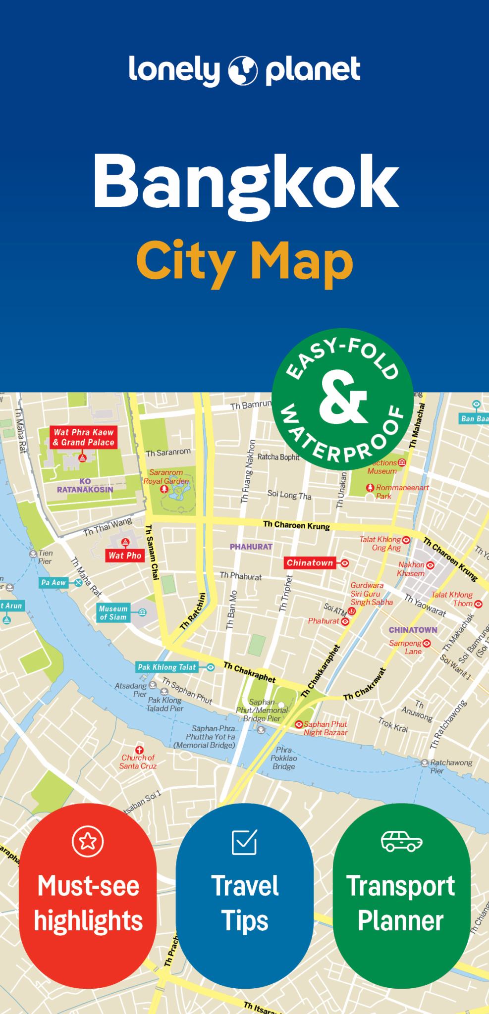Lonely Planet Bangkok City Map Cover Image
