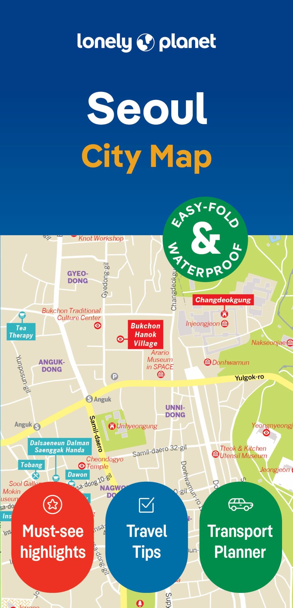 Lonely Planet Seoul City Map Cover Image