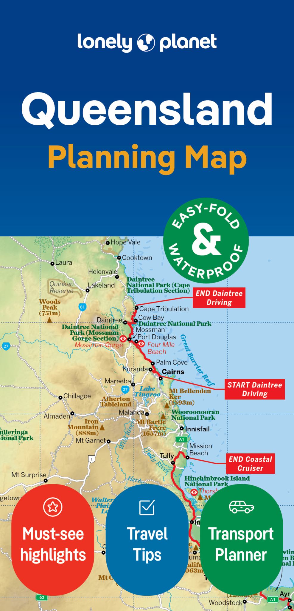 Lonely Planet Queensland Planning Map Cover Image