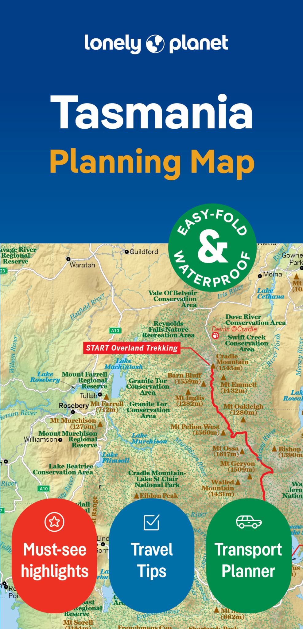 Lonely Planet Tasmania Planning Map Cover Image