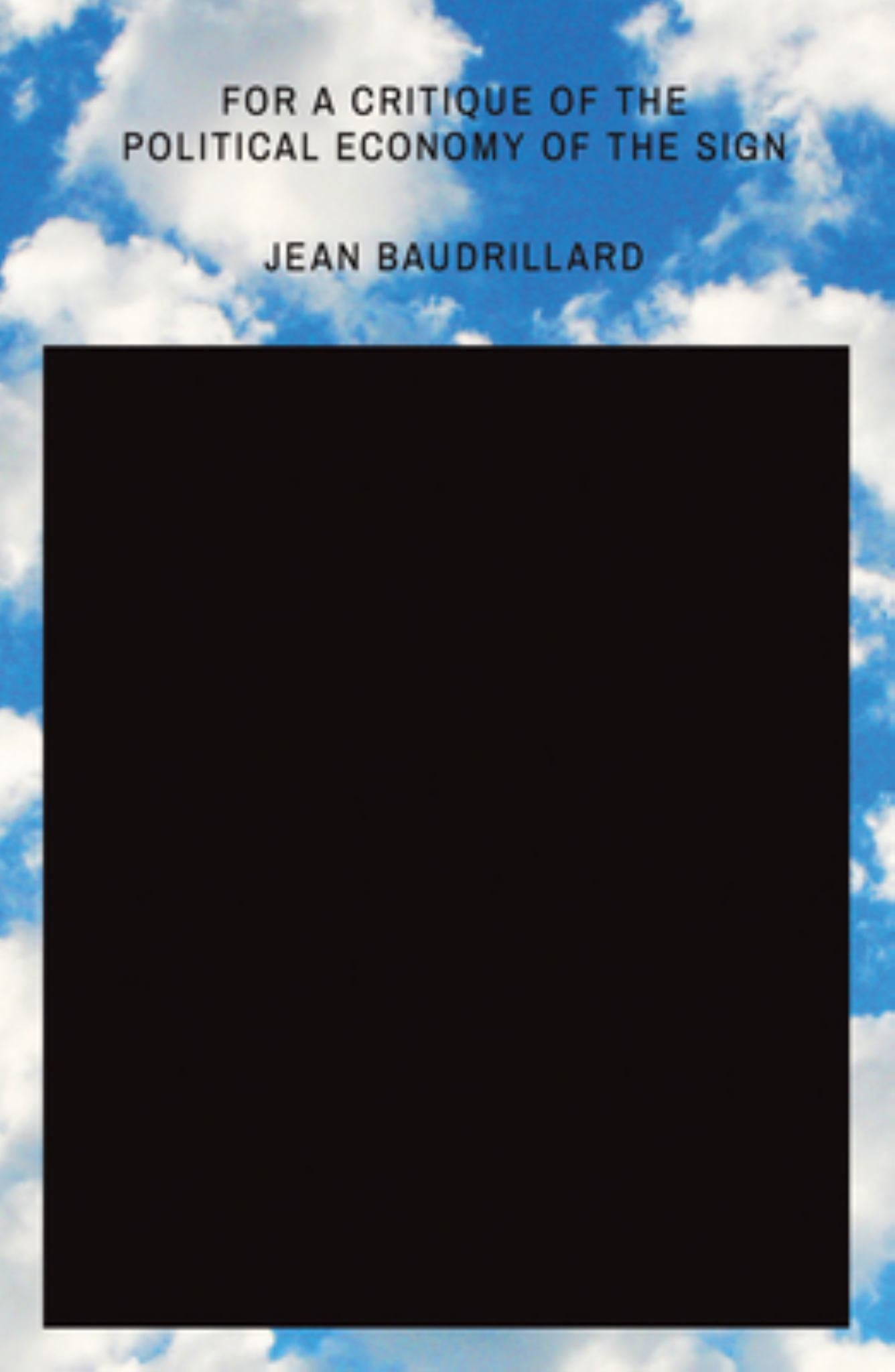 For a Critique of the Political Economy of the Sign Cover Image