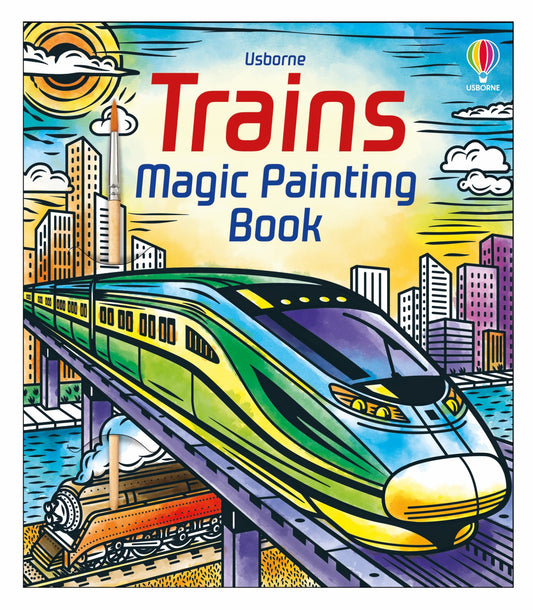 Trains Magic Painting Book Cover Image