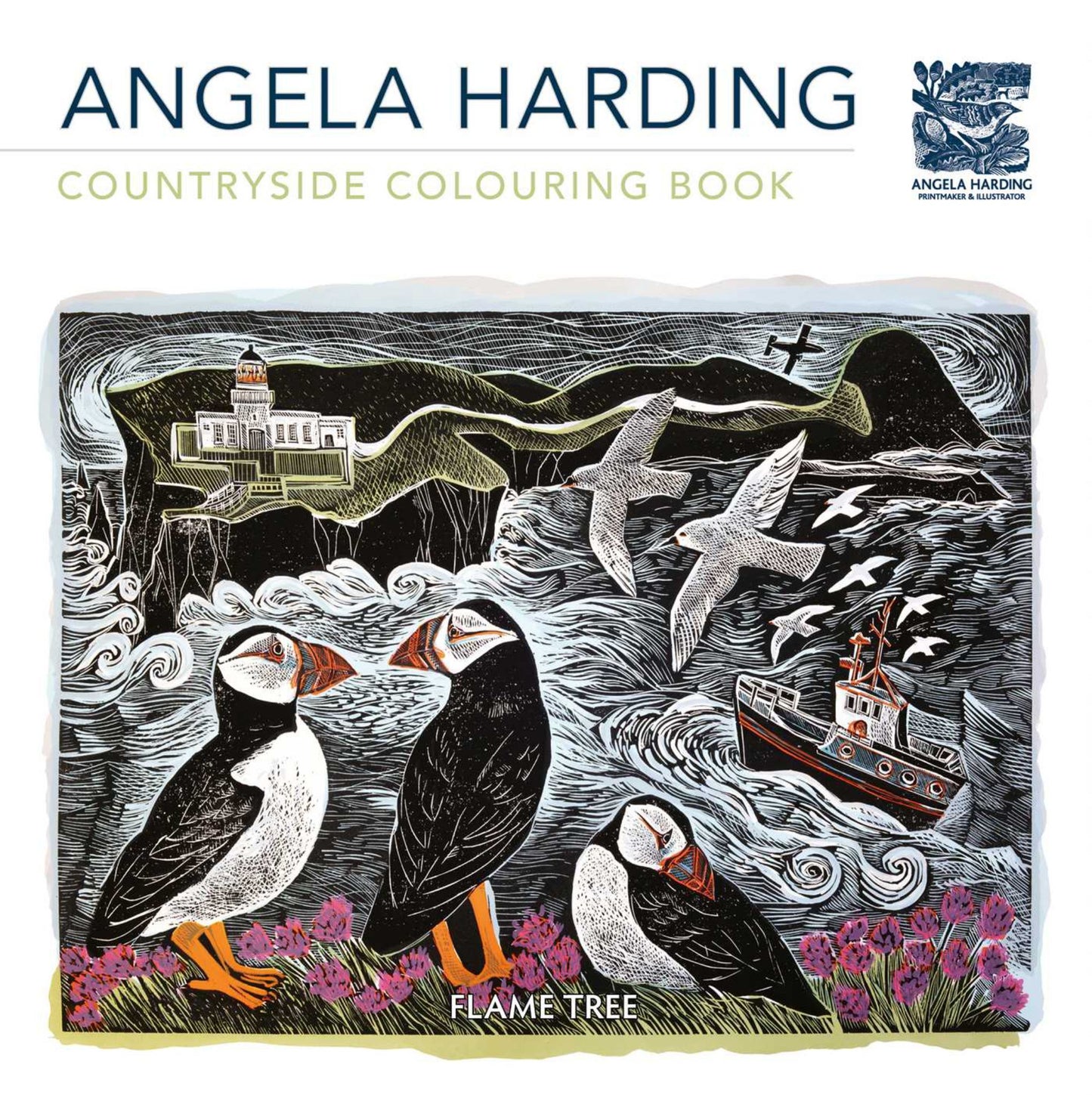 Countryside (Angela Harding) Colouring Book Cover Image