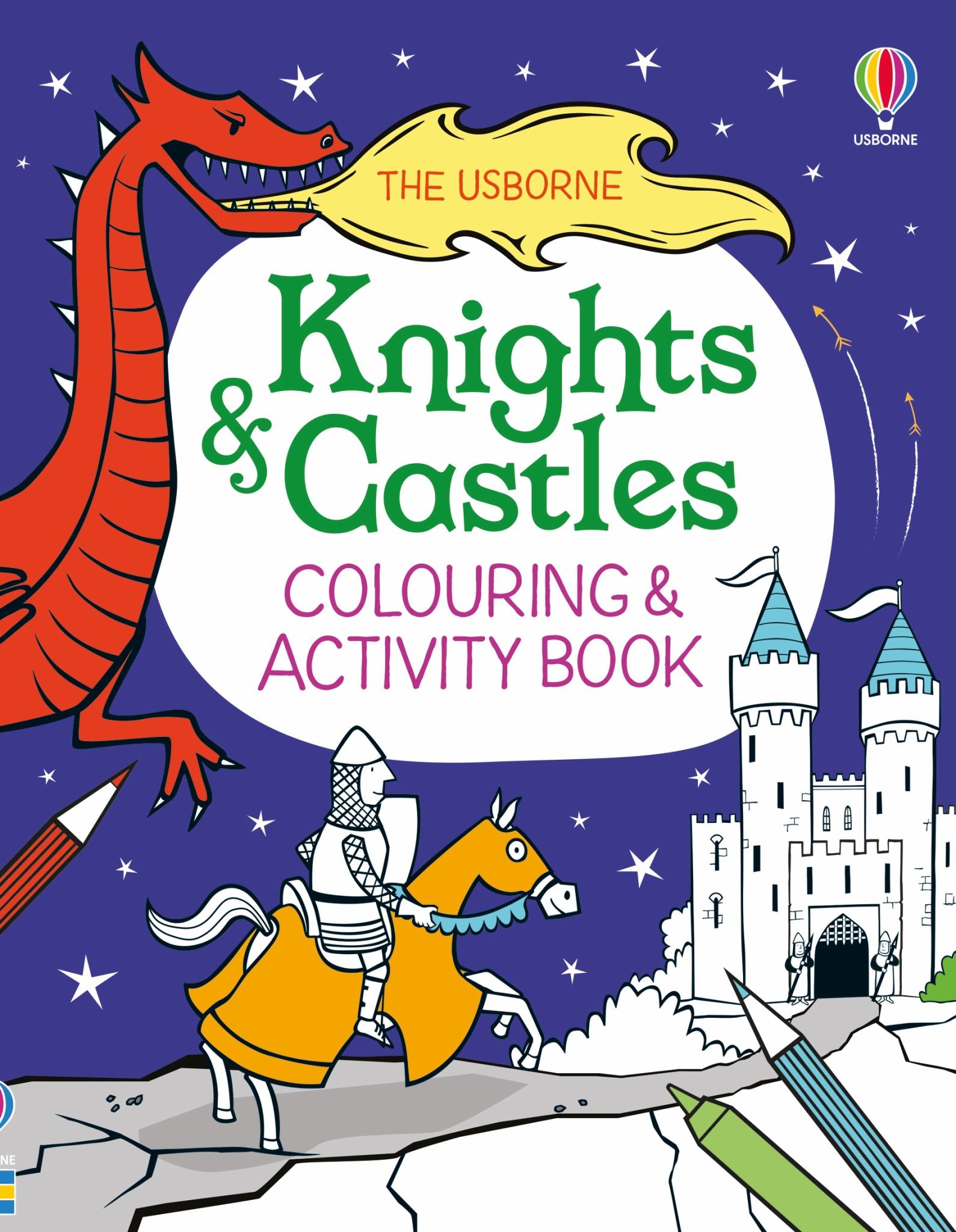 Knights and Castles Colouring and Activity Book Cover Image