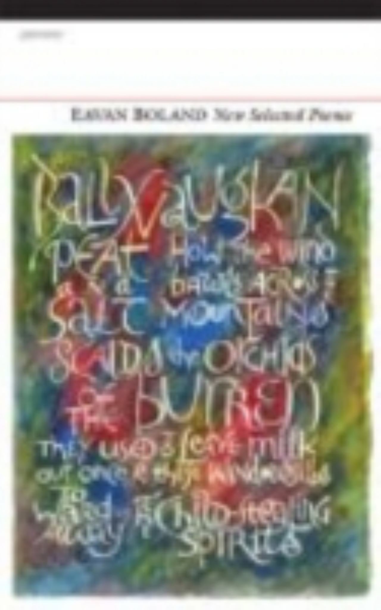 Eavan Boland - New Selected Poems Cover Image