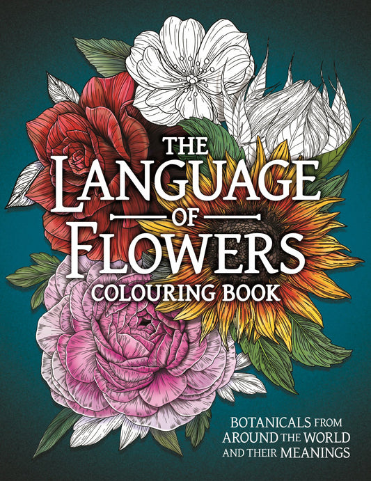 The Language of Flowers Colouring Book Cover Image