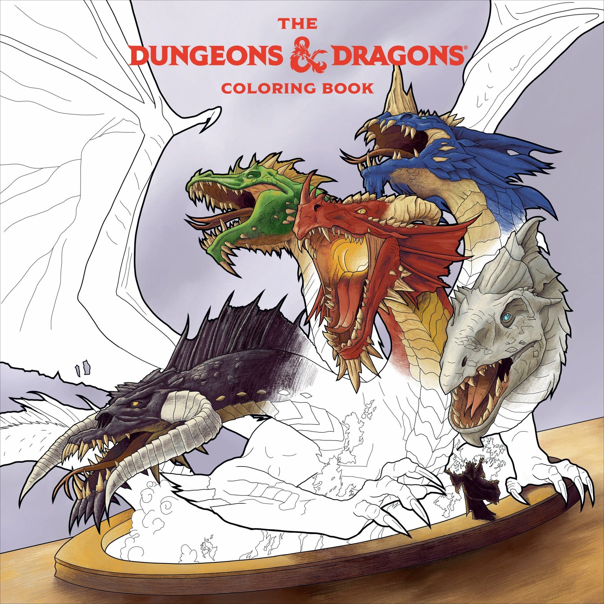 The Dungeons and Dragons Coloring Book Cover Image