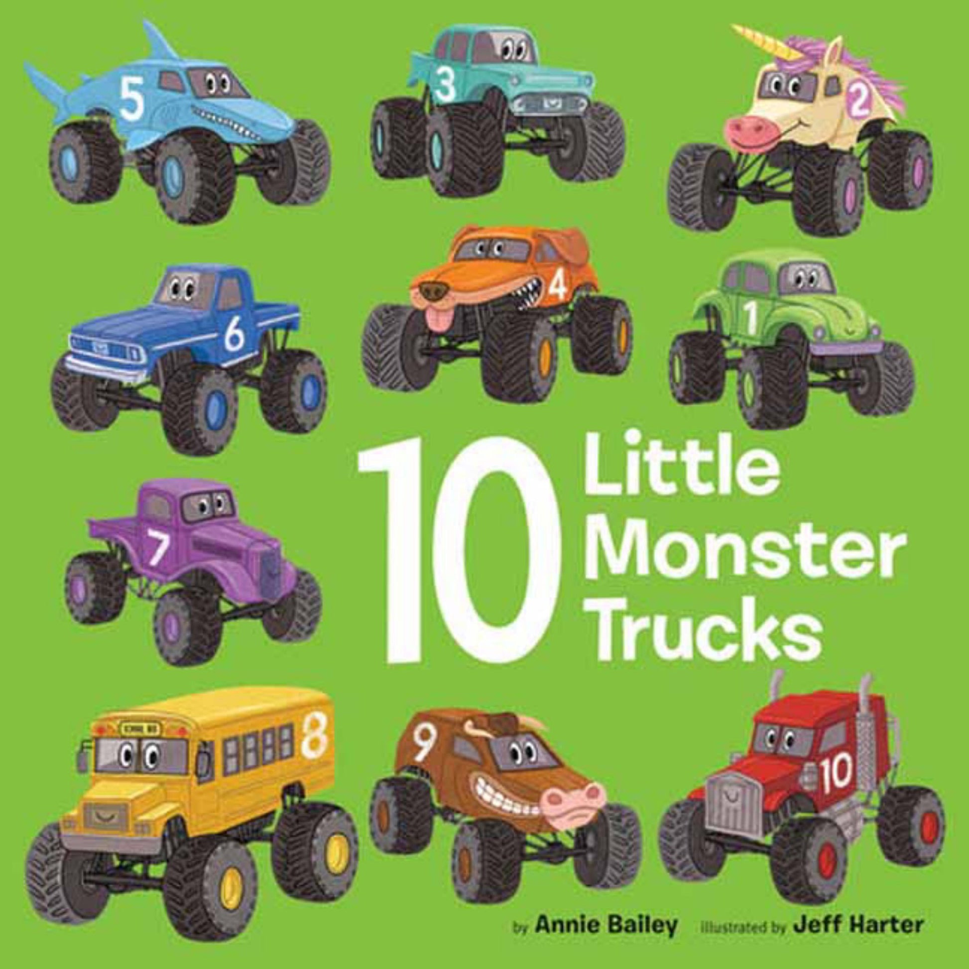 10 Little Monster Trucks Cover Image