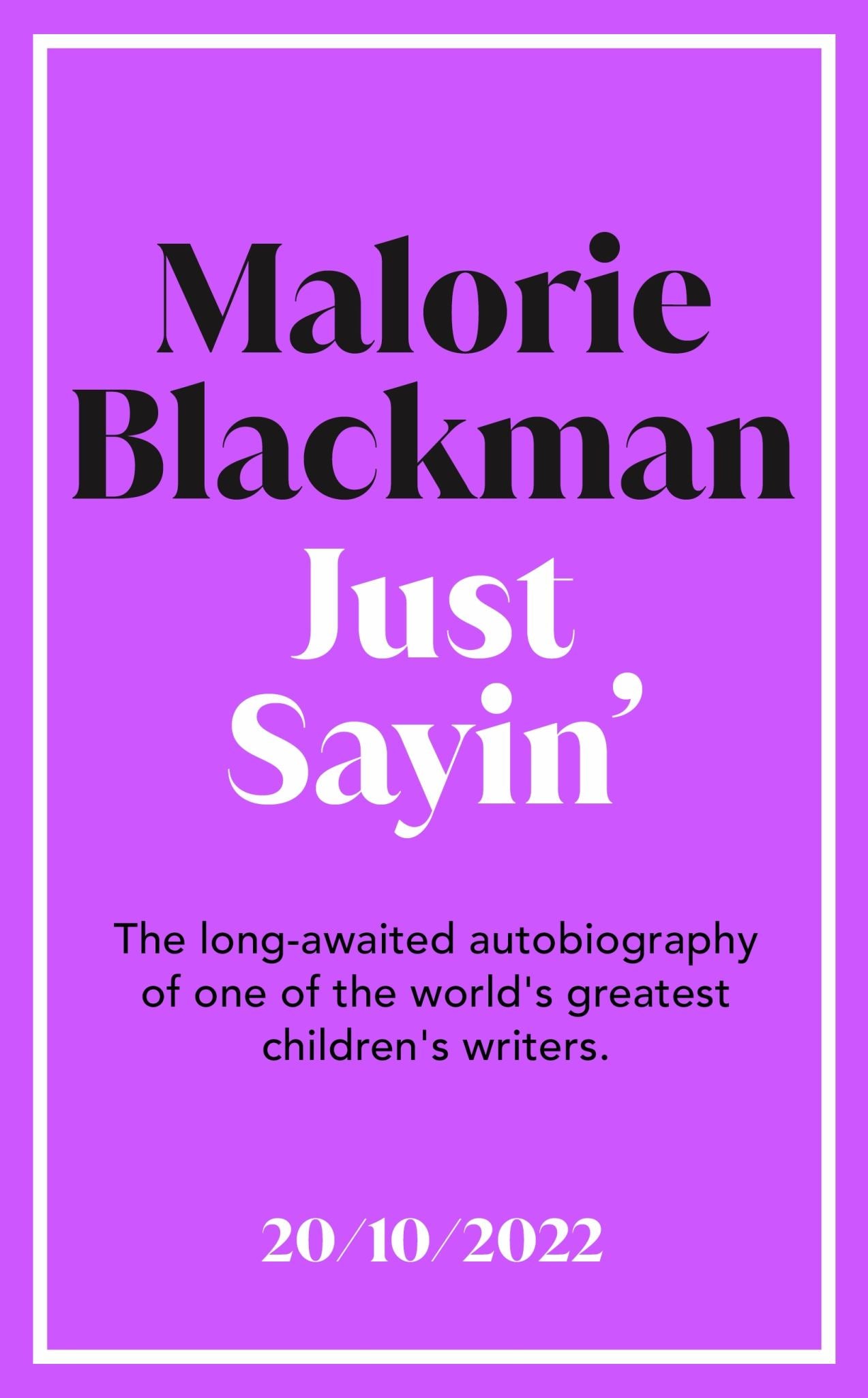 Just Sayin' Cover Image