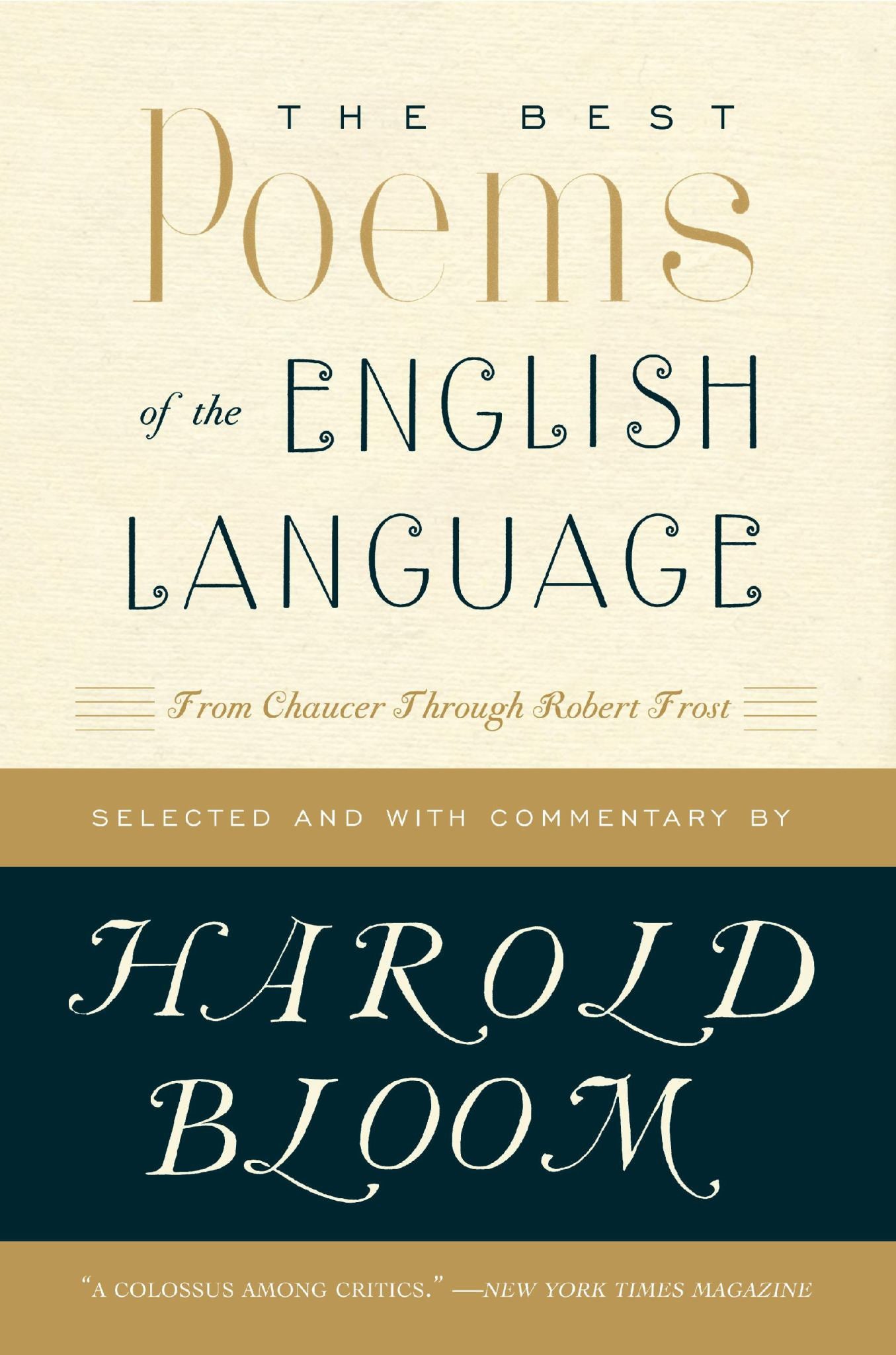 Best Poems of the English Language: from Chaucer Through Robert Frost Cover Image